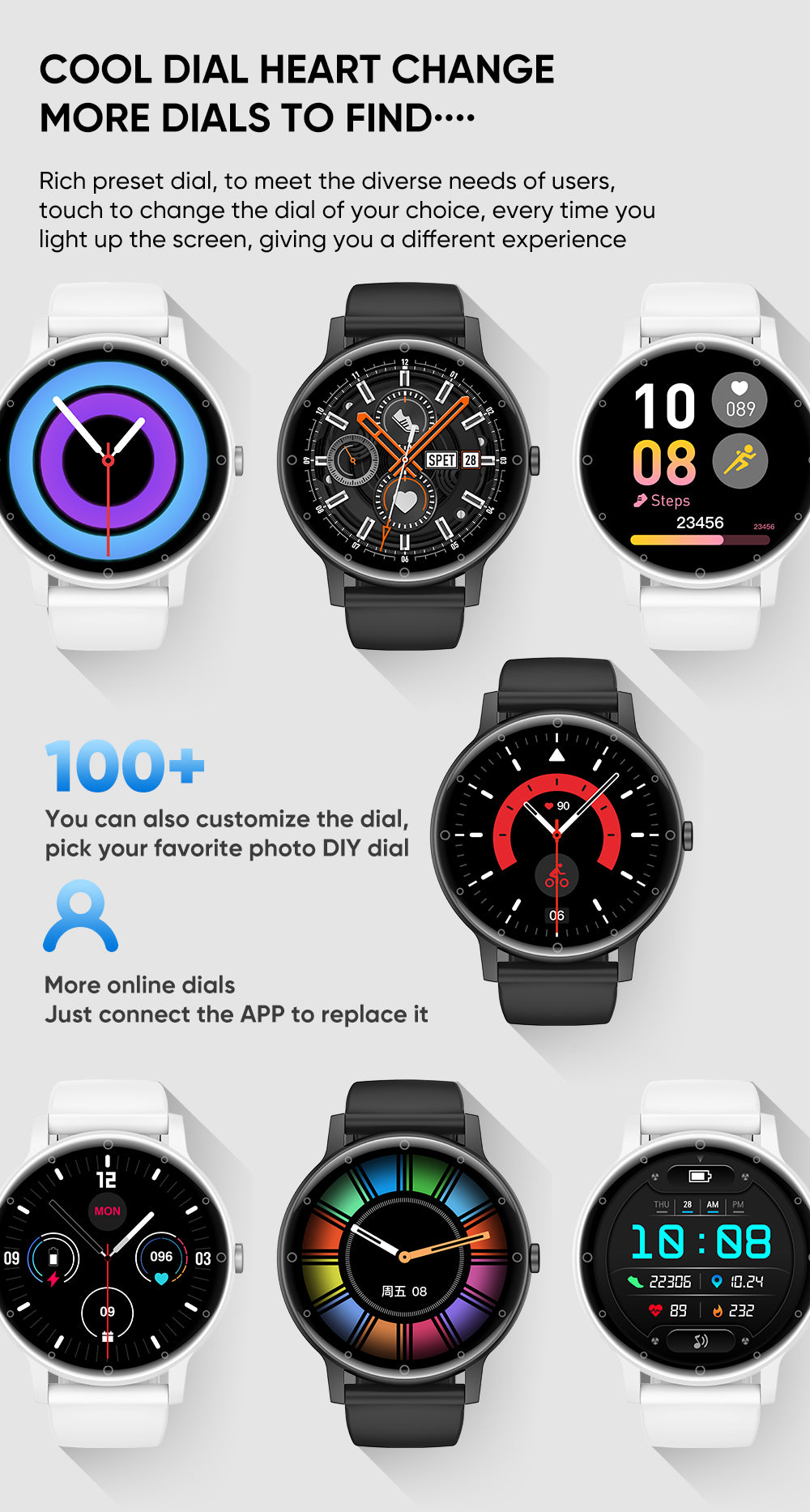 Smart watch S88 smart bracelet sleep heart rate blood sugar monitoring waterproof men's sports watch